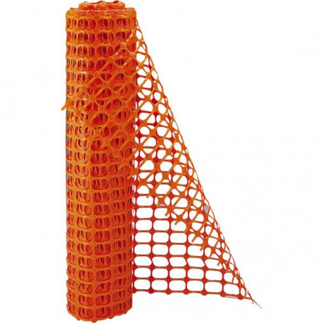 Barrière de chantier PVC Orange 1 m x 50 m