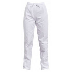 Pantalon PADY P/C blanc pressions bas