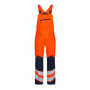 Cotte à bretelles safety stretch HV2 orange fluo/marine EJ court