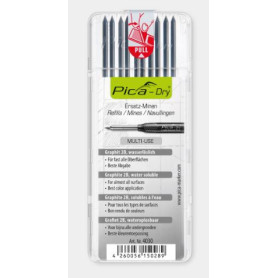 Etuit de 10 mines graphite pour porte-mine PICA-DRY